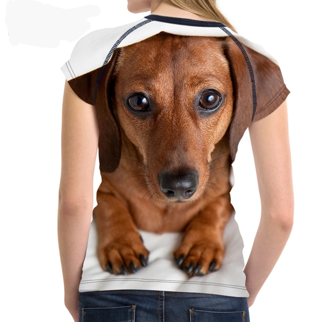 Stylish Dachshund Printed Women T-Shirt 🐾