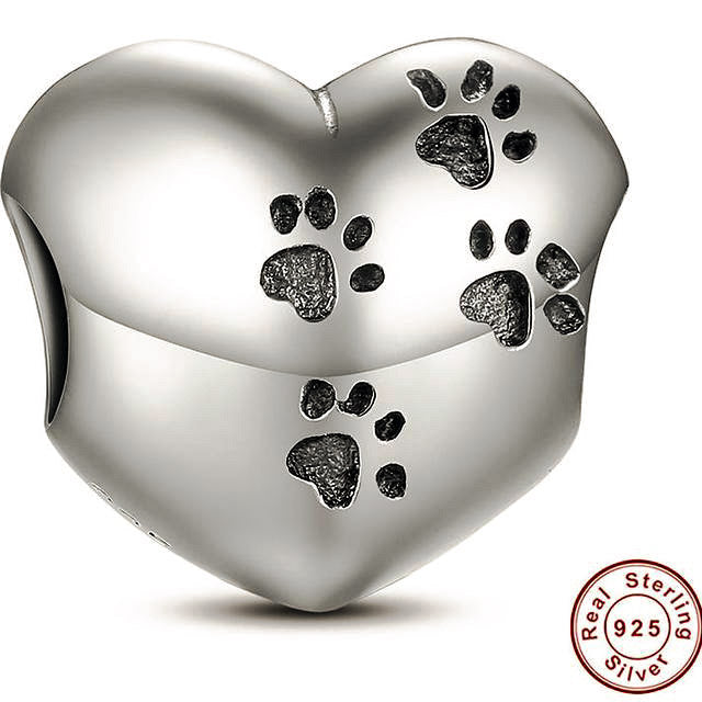 Sterling Silver Pet Paw Bracelet Charm 🐾