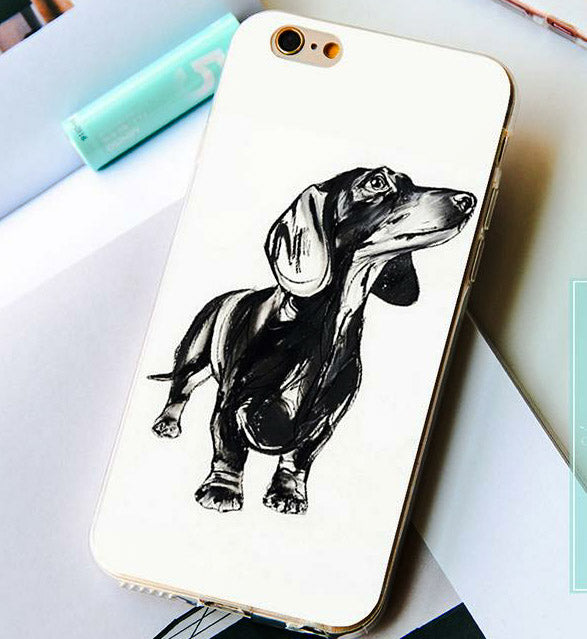 Curious Dachshund Silicone Case for iPhone 🐾