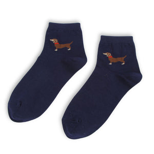 Casual Dachshund Unisex Cotton Socks - 5 Pairs / Colors 🐾