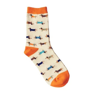 Soft Multicolor Dachshund Socks 🐾