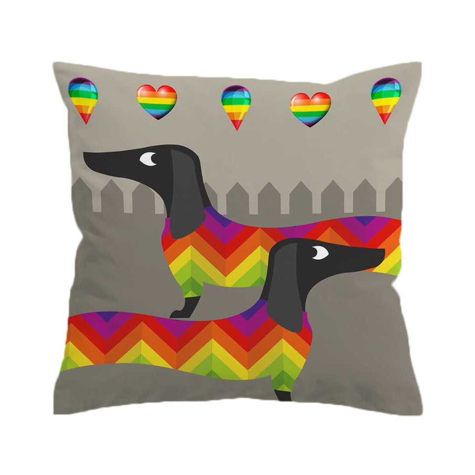 Dachshund Sausage Dog Rainbow Cushion Cover / Pillow Case 🐾